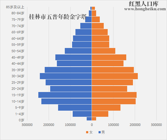 21年 广西 桂林市第七次人口普查人口数据和历史人口数据 红黑人口库21年