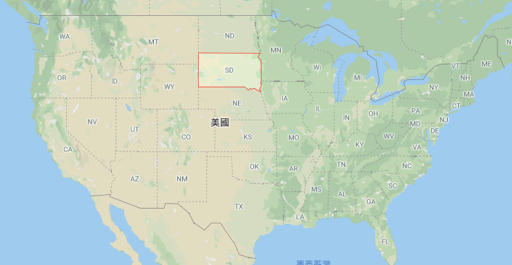19年 美国 South Dakota南达科他州人口面积密度有多少 红黑人口库年