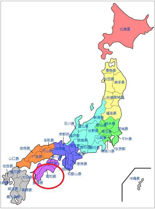 年高知県高知县人口总人口数口密度有多少 红黑人口库21年